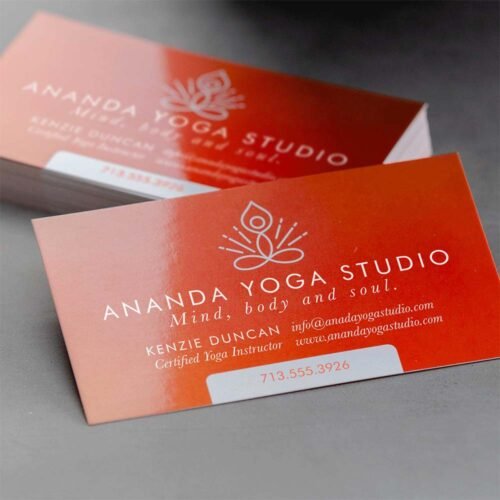 Glossy Business Cards-Single Side Multicolor